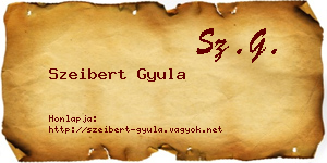 Szeibert Gyula névjegykártya