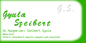 gyula szeibert business card